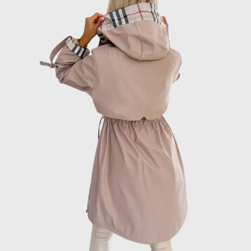 フロントジッパー付き女性用ジャケット